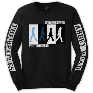 Image of The Beatles - Abbey Road Colours Crossing Unisex Medium T-Shirt - Black