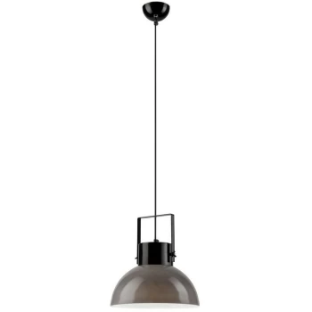 image of Lamkur Lighting - Dome Pendant Ceiling Lights Black-Gray, 1x E27