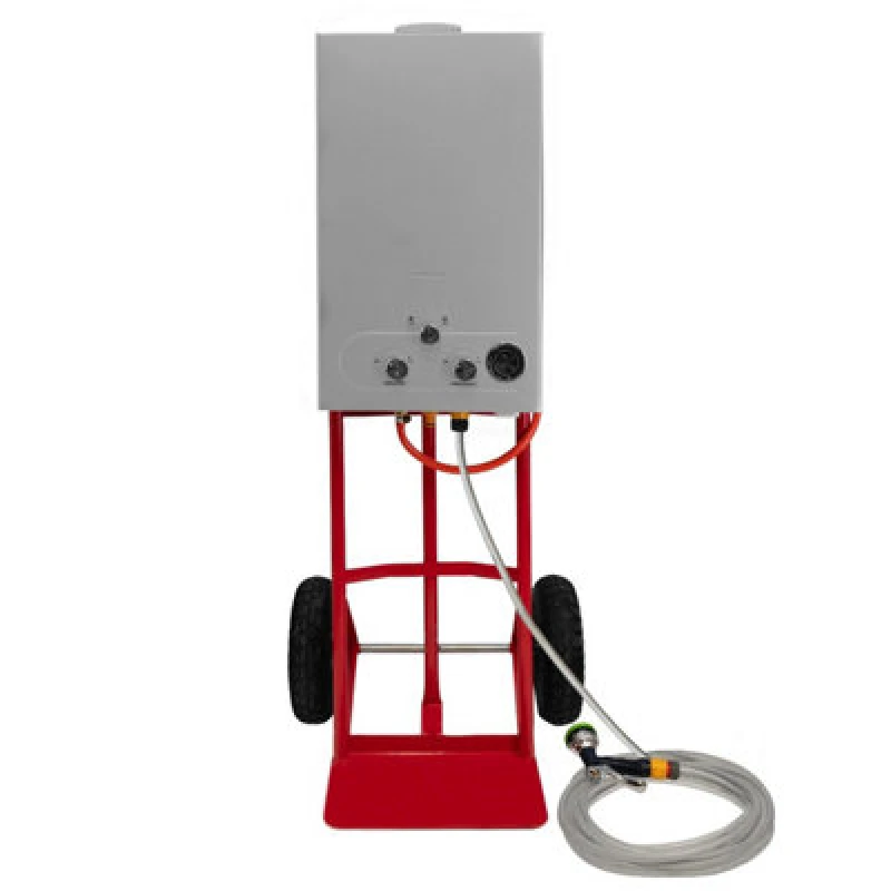 Image of Monstershop Portable Horse Shower with Steel Trolley 18L &10m Water Hose/9-Pattern Spray Hose Silver