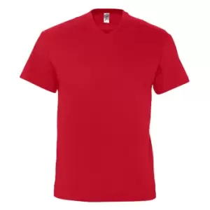 Image of SOLS Mens Victory V Neck Short Sleeve T-Shirt (3XL) (Red)