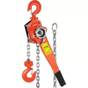 Image of 1.5T Chian Hoist Manual Lever Chain Hoist 6M 3300lbs 20ft Ratcheting Lever Block Chain Hoist Come Along Puller Pulley for Warehouse Garages - Vevor