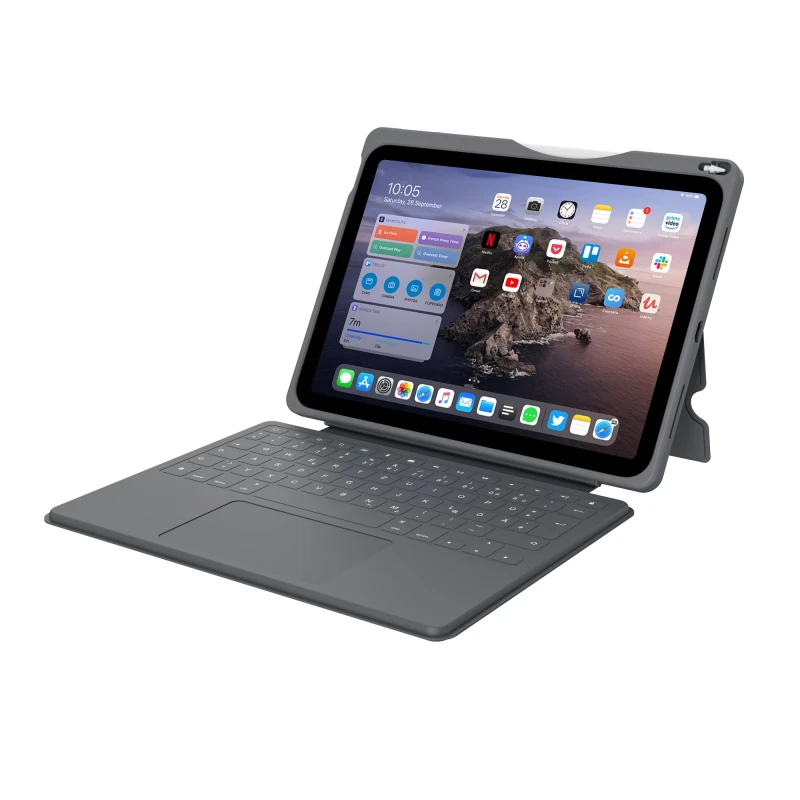 Image of DEQSTER DEQSTER Smart Rugged Touch PLUS Keyboard for iPad 10.9" (10th Gen.), QWERTY Layout 90-2000052