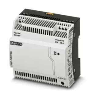 image of Phoenix Contact STEP-PS/ 1AC/24DC/3.8/C2LPS Switch Mode DIN Rail Power Supply 85 264V ac Input, 24V dc Output,