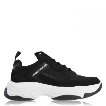 Image of Calvin Klein Jeans Marvin Lace Up Trainers - Black