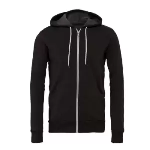 Image of Bella + Canvas Adults Unisex Full Zip Hoodie (L) (Dark Grey Heather)