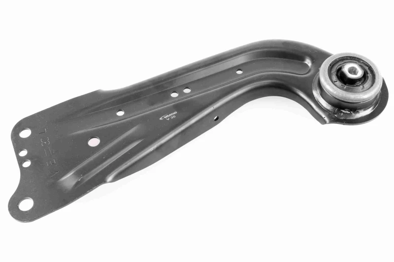 Image of VAICO V10-5487 Suspension arm Green Mobility Parts Trailing Arm, Sheet Steel, Rear Axle Left, with rubber mount Sheet Steel Track Control Arm (273)