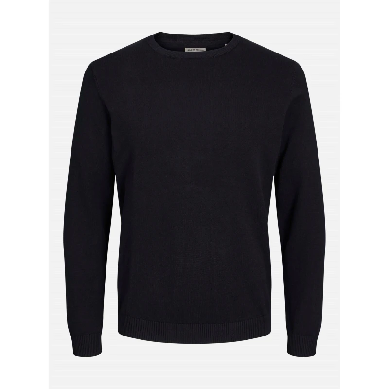 Image of Jack and Jones Mens Knitted Crew Sweatshirt Black male XL