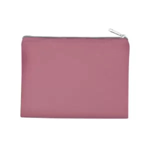 Image of Kimood Medium Cotton Canvas Pouch (One Size) (Light Marsala/Silver)