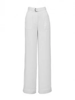 Image of Tommy Hilfiger Anvers Satin Crepe Wide Leg Pant - Ivory