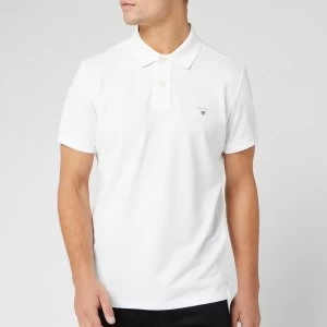 Image of GANT Mens Original Pique Polo Shirt - White - L