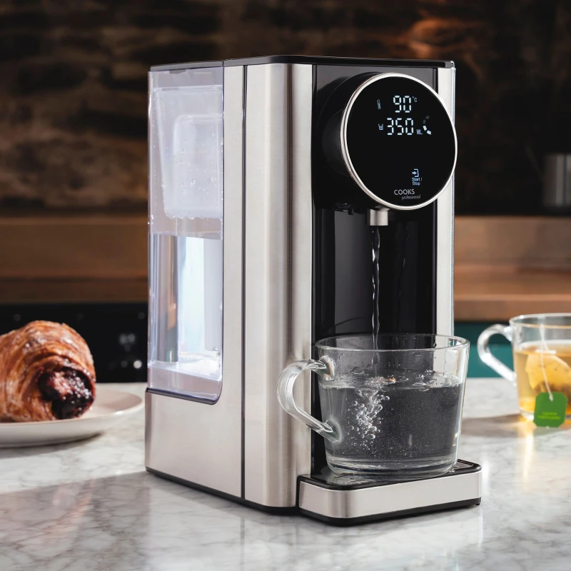 Image of Cooks Professional Digital Hot Water Dispenser Instant Boiler Kettle 2600W 2.7L in Silver Silver Unisex