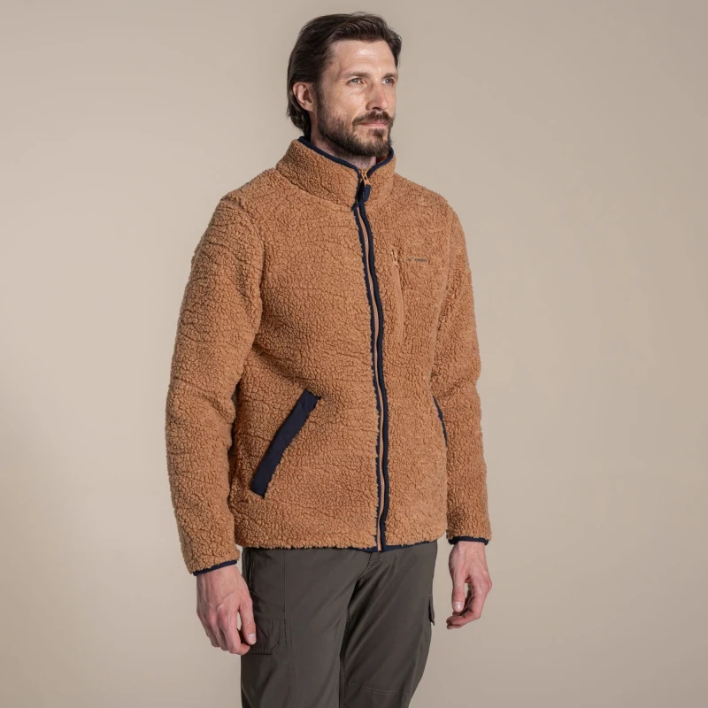 Image of Craghoppers Craghoppers Men Lathkill Borg Full-Zip Insulating Active Fleece Jacket in Dark Grey Size: large Dark Grey L Male 5063260129008