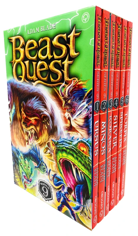 Image of Beast Quest Series 9 Box Set Books 1-6 Collection (Koraka Winged Assassin, Silver Wild) Adam Blade Books