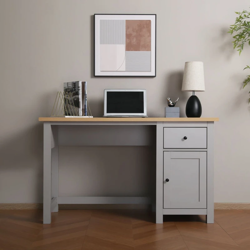 Image of Home Garden Direct Wiltshire Storage Desk - Grey Grey Unisex