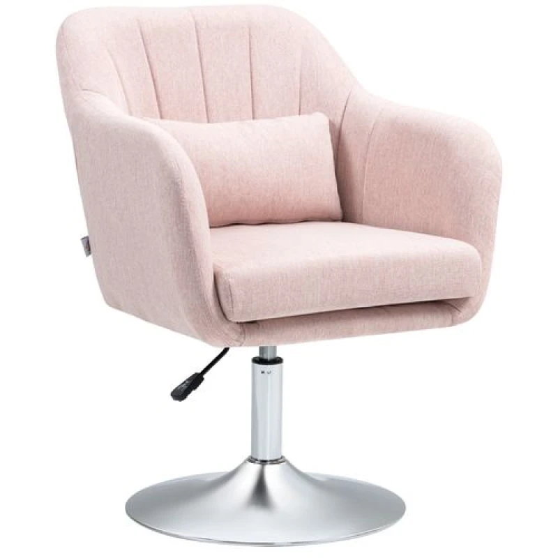 Image of HOMCOM Stylish Retro Swivel Tub Chair Steel Frame Cushion Seat Dark Grey 833-757V73CG