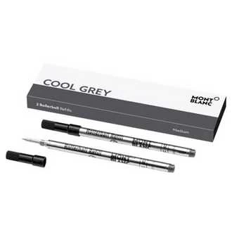 image of Mont Blanc Cool Grey Rollerball Twin Pack Refill - Medium Nib