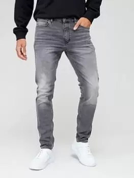 image of HUGO 734 Extra Slim Fit Jeans, Silver, Size 32, Length Regular, Men