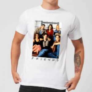 Image of Friends Group Photo Mens T-Shirt - White - 3XL