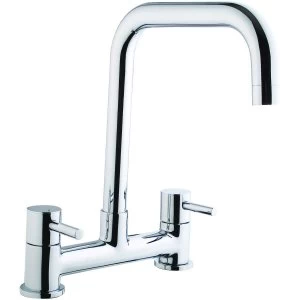 Image of Wickes Seattle Bridge Kitchen Sink Mixer Tap Chrome