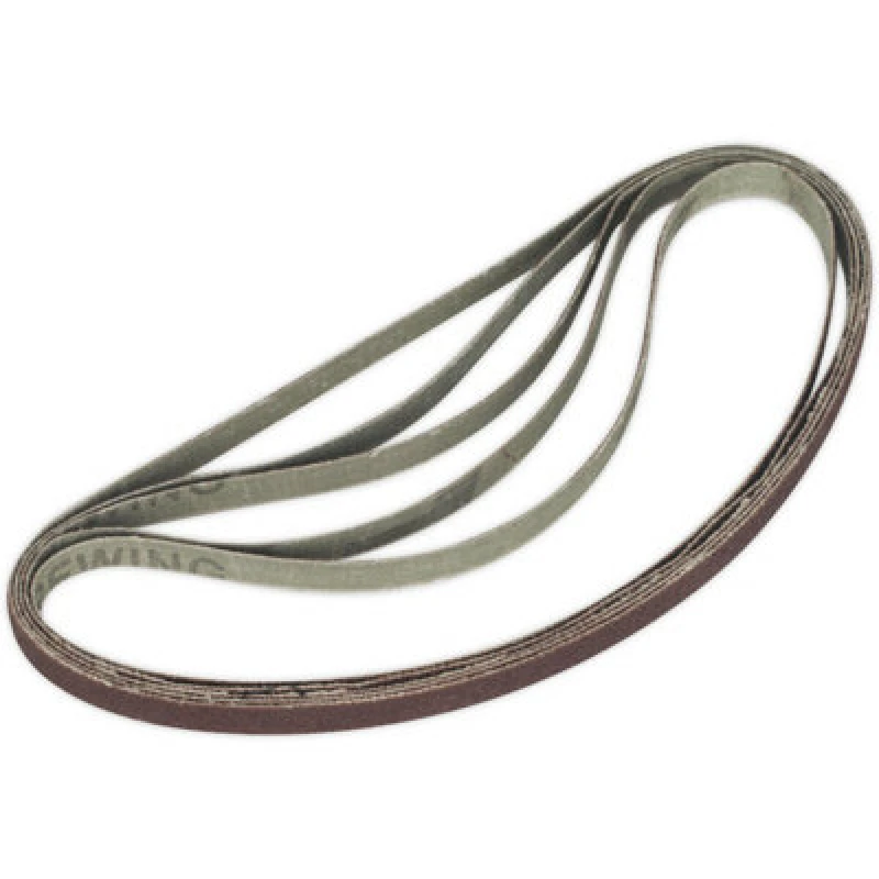 Image of Loops 5 PACK - 8mm x 456mm Sanding Belts - 120 Grit Aluminium Oxide Slim Detail Loop Multi