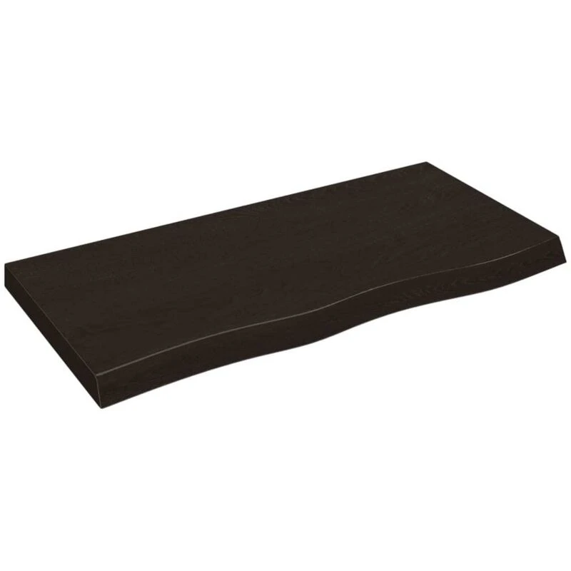 Image of VIDAXL Vidaxl - Wall Shelf Dark Brown 100x50x(2-6) cm Treated Solid Wood Oak 8720845815295