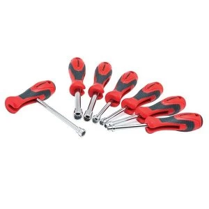 image of Crescent Universal Quick Convert T-Handle Nut Driver Set, 7 Piece