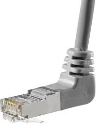 Image of Patch Cord RJ45 CAT.5e F/UTP Angled Up Grey - 0.30 M Full Copper