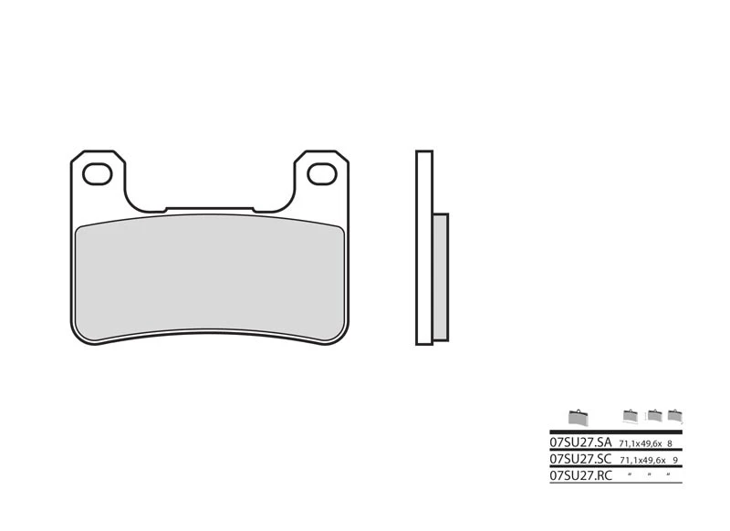 Image of Brembo S.p.A. Street Sintered Metal Brake pads - 07SU27LA
