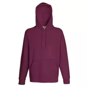 Image of Fruit Of The Loom Mens Lightweight Hooded Sweatshirt / Hoodie (240 GSM) (2XL) (Burgundy)