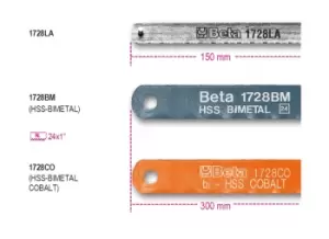 image of Beta Tools 1728BM 300mm HSS Bi-Metal Blade for Hacksaw Frames 017280010