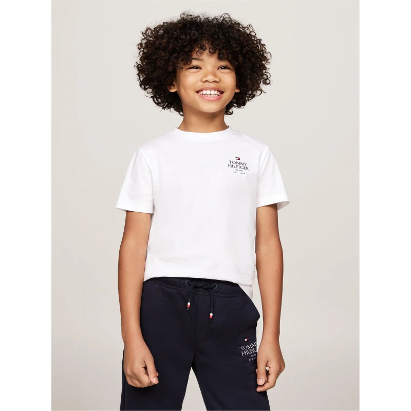 Image of Tommy Hilfiger TH LOGO PUFF PRINT REG TEE SS Regular Fit T-Shirts 4Y White 59884801135