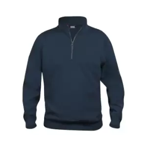 Image of Clique Unisex Adult Basic Half Zip Sweatshirt (4XL) (Dark Navy)