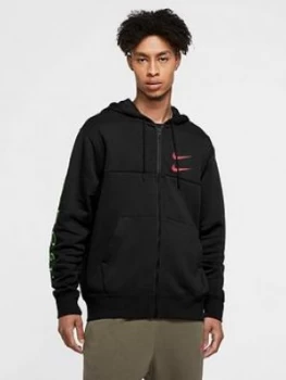 Image of Nike Sportswear Swoosh Full Zip Hoodie - Black