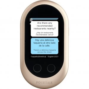 image of Pocketalk Two-Way Voice Translator with Built in Data - Gold