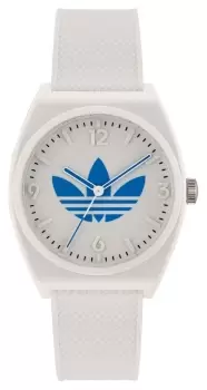 Image of Adidas AOST23048 PROJECT TWO White Dial White Resin Strap Watch