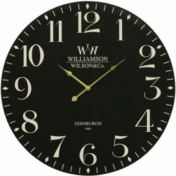 image of Classical Black MDF Wall Clock - Premier Housewares