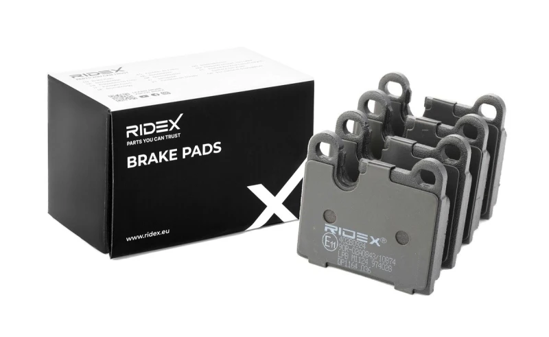 Image of RIDEX 402B0924 Brake pad set Front Axle, excl. wear warning contact Brake Pad Set,disc brake (402)