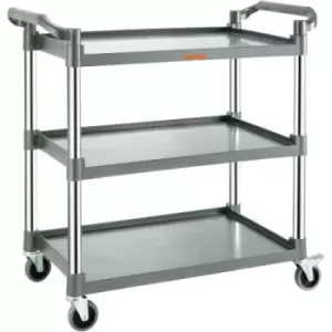 Image of VEVOR Utility Service Cart with Wheels 3-Tier Food Service Cart 220lbs Capacity