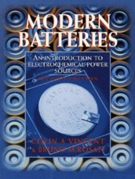 Image of Modern Batteries by C. Vincent Book