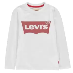 Image of Levis Batwing Long Sleeve T Shirt - White
