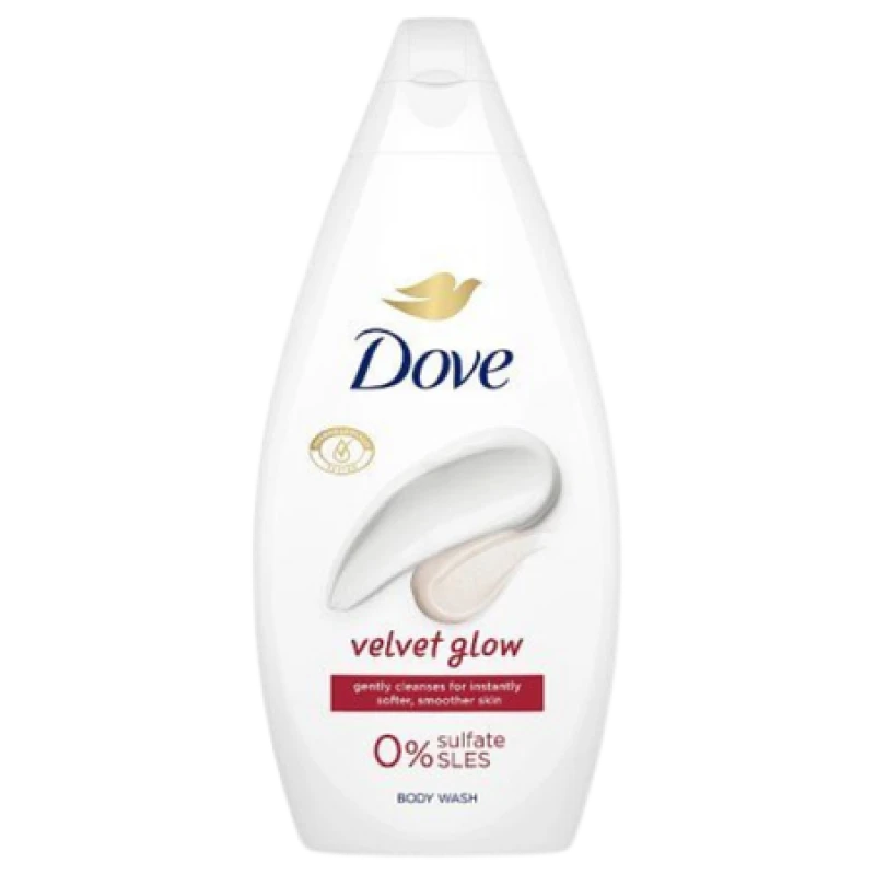 Image of Dove Velvet Glow 'Body Wash' for Soft & Smoother Skin 3x 450ml White