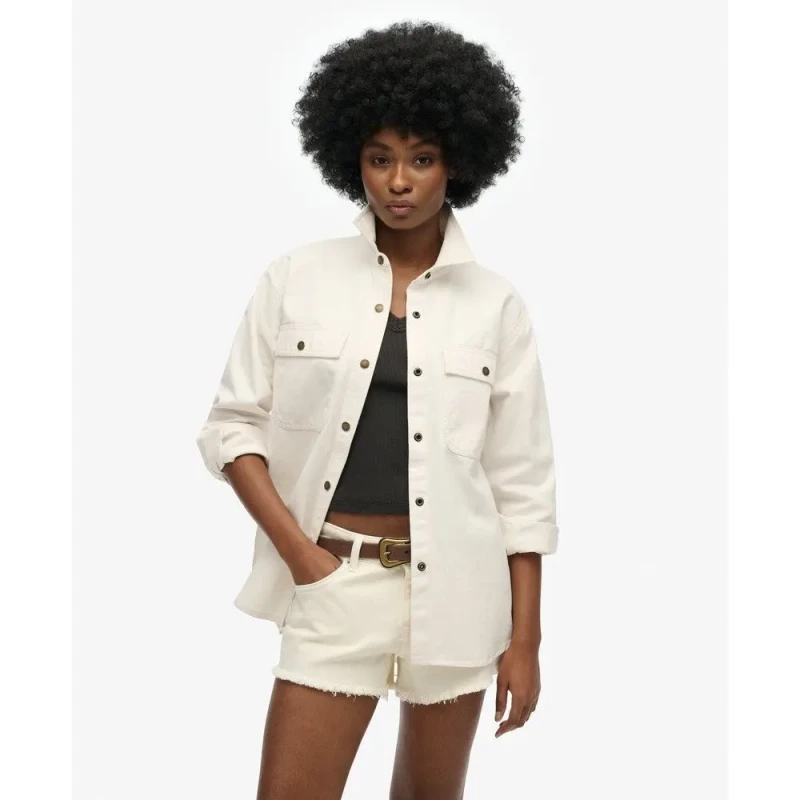 Image of Superdry Womens overshirt Superdry Blanc Female XS