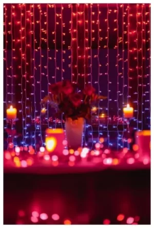 image of Twinkly Generation 2 Smart 210 Multicolour LED Curtain Light