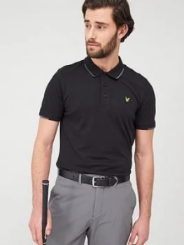 image of Lyle & Scott Golf Andrew Polo Shirt - Black