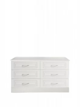 image of Consort Dorchester Ready Assembled 3 + 3 Drawer Chest