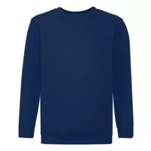 Image of Fruit Of The Loom Childrens Unisex Set In Sleeve Sweatshirt (12-13) (Navy)