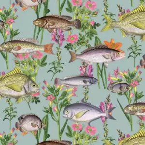 Image of Holden Decor Lagoon Teal Wallpaper