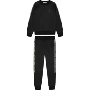 Image of Calvin Klein Jeans Ckj Tape Crewneck Set - Black