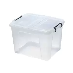 image of Strata Smart Clear 40L Plastic Stackable Nestable Storage Box