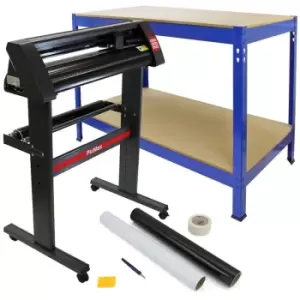 Image of 720mm Vinyl Cutter, Weeding Kit, Blue Q-rax Workbench bundle